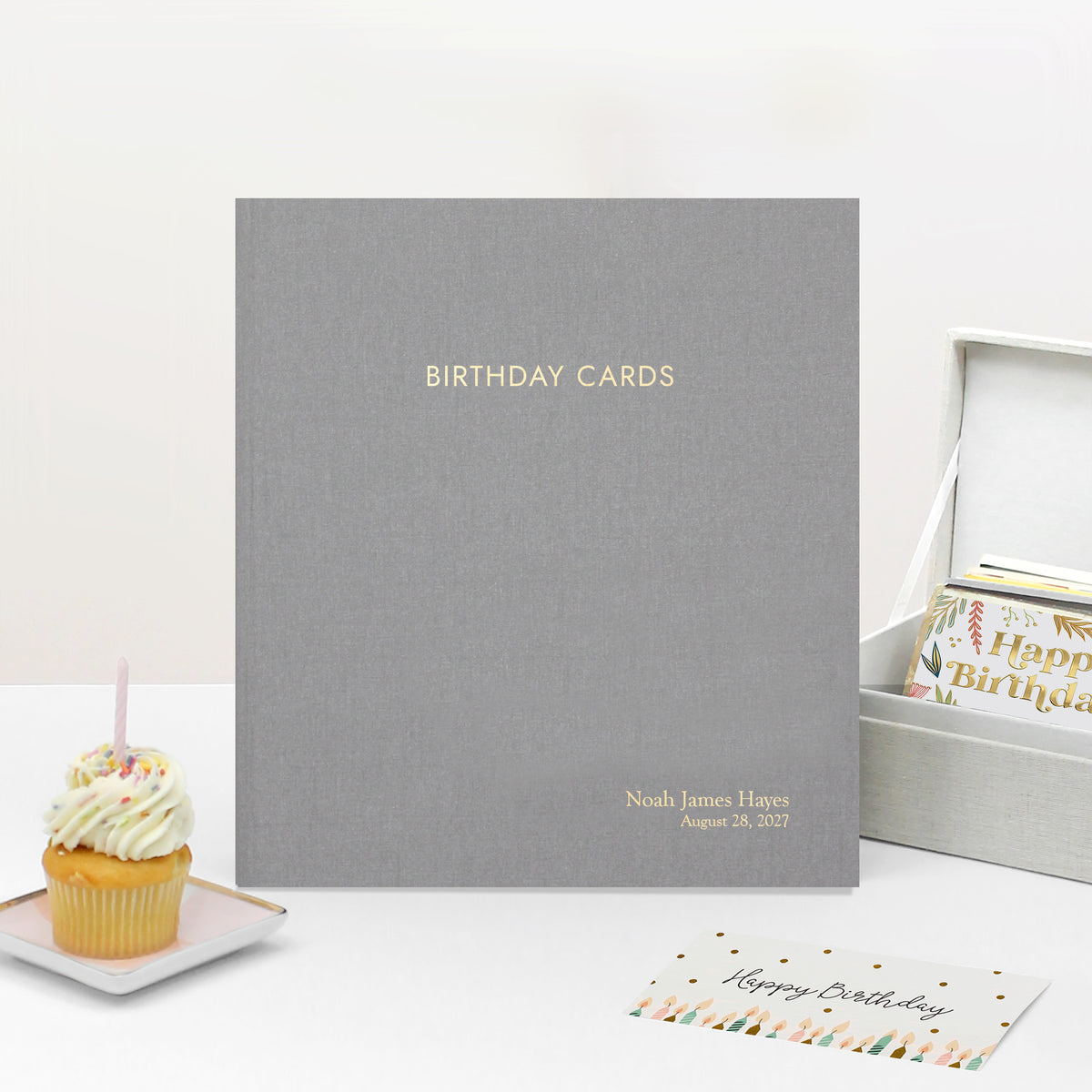 The Birthday Card Binder | Silver Silk