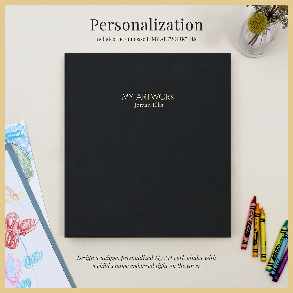 My Artwork Binder | Black Vegan Leather