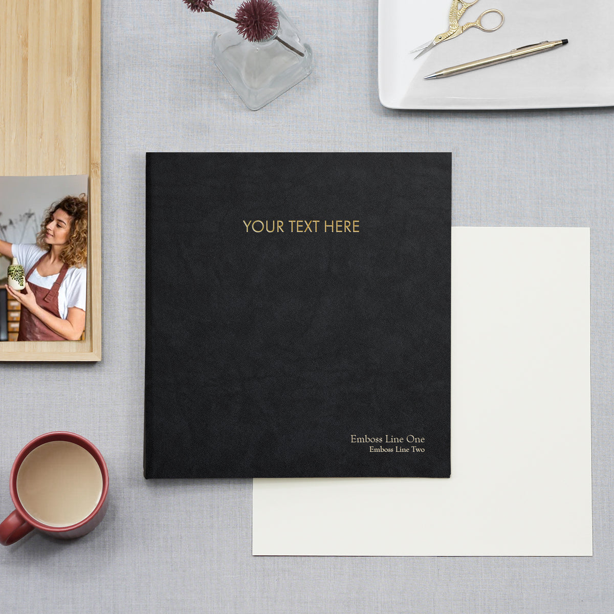 The Custom Binder | Black Vegan Leather