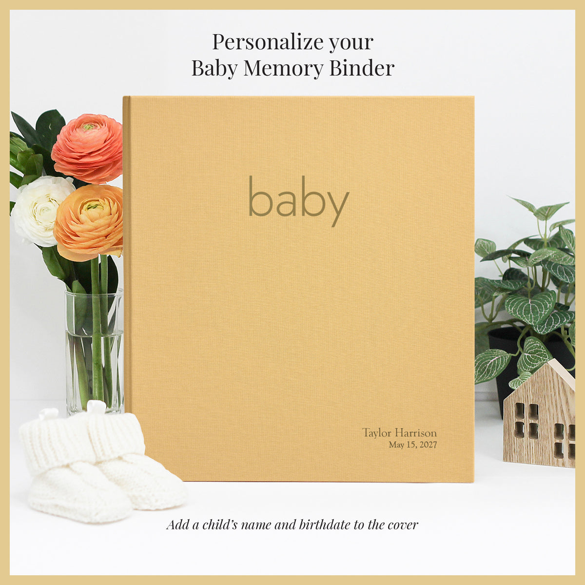 The Baby Memory Binder | Buttercup Yellow Cotton