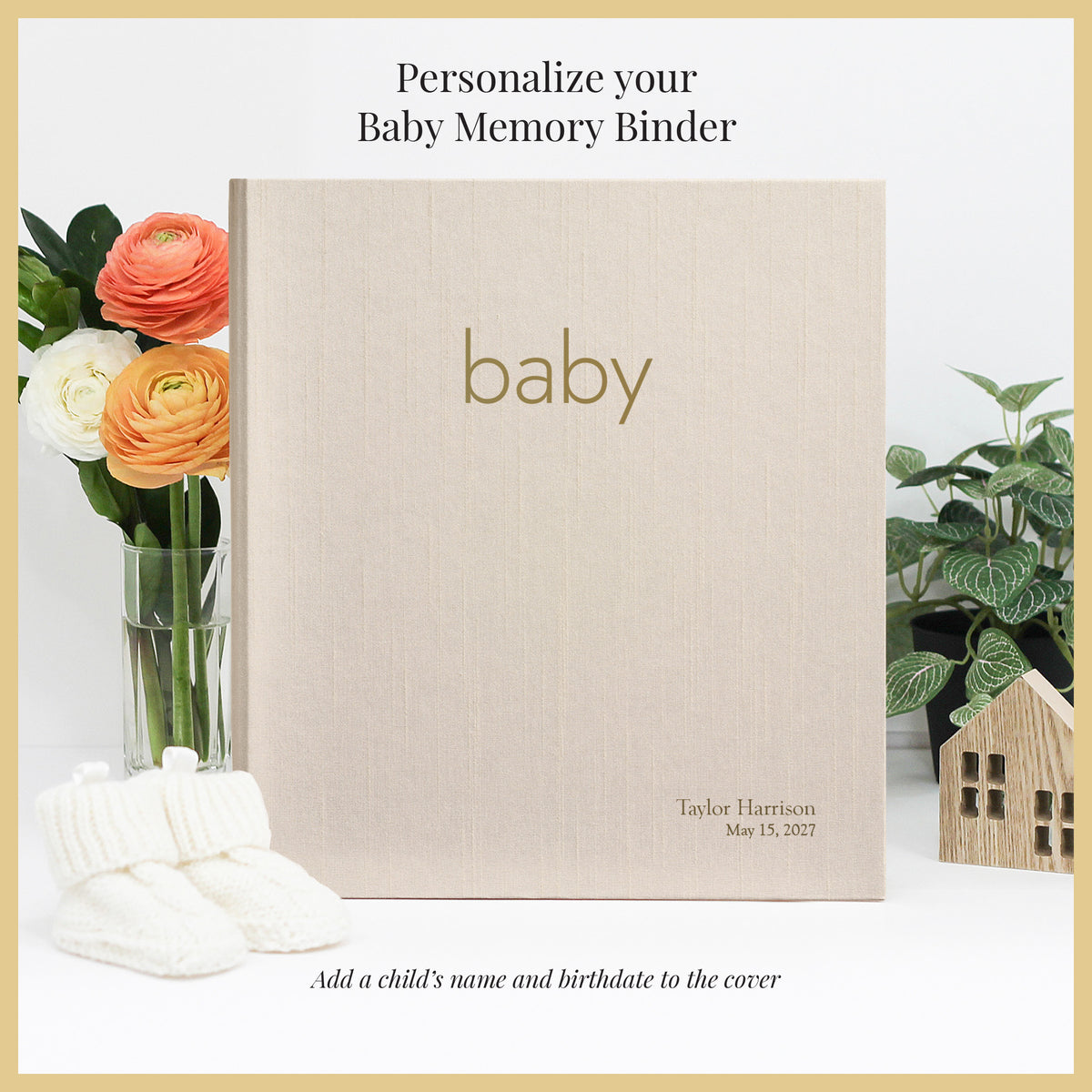 The Baby Memory Binder | Ivory Silk