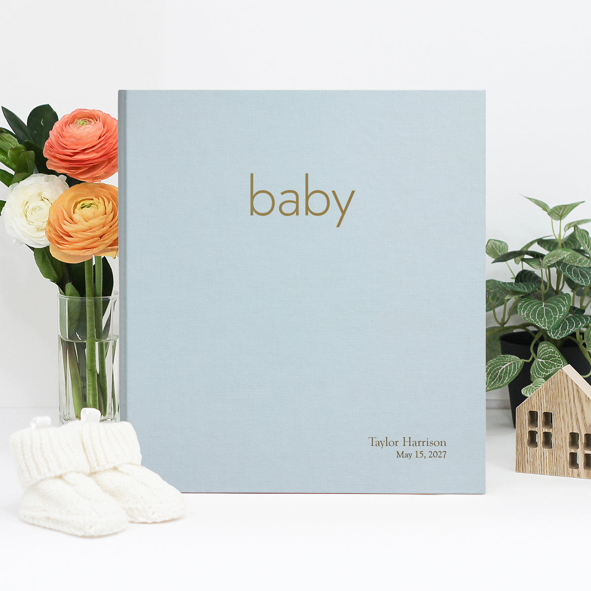 The Baby Memory Binder | Light Blue Cotton