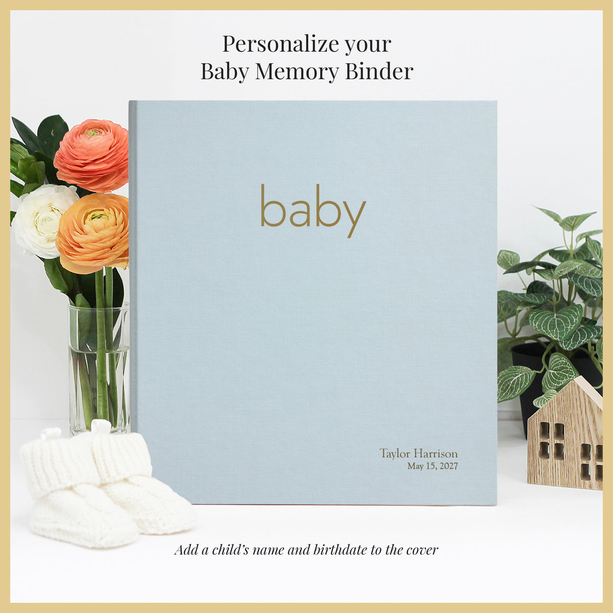 The Baby Memory Binder | Light Blue Cotton
