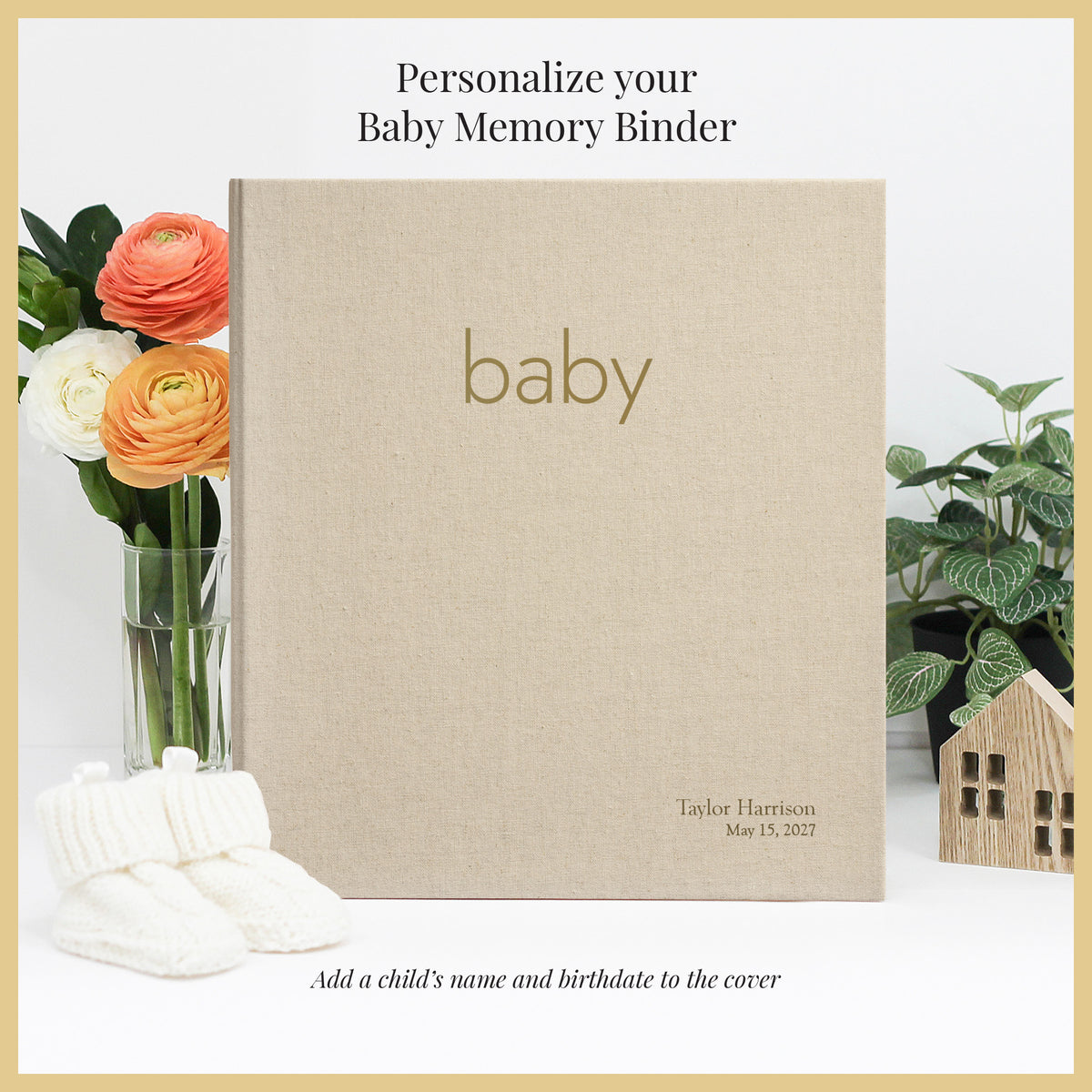 The Baby Memory Binder | Natural Linen