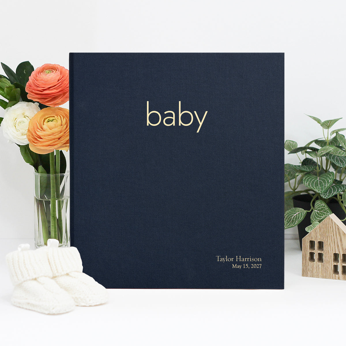 The Baby Memory Binder | Navy Blue Cotton