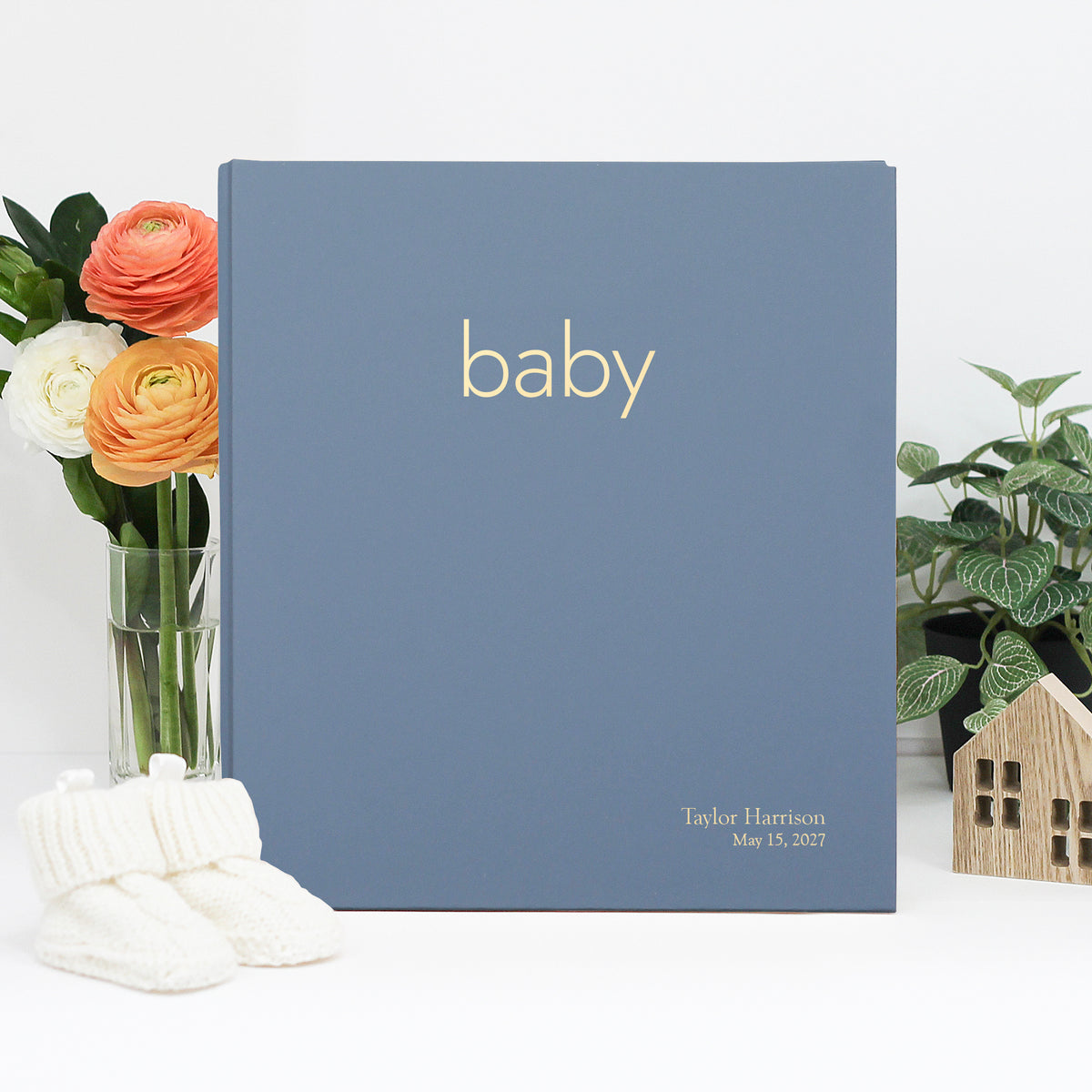 The Baby Memory Binder | Ocean Blue Vegan Leather
