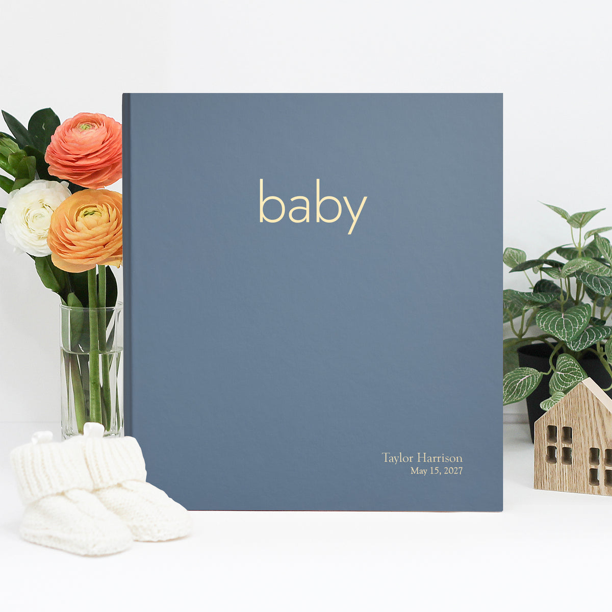 The Baby Memory Binder | Ocean Blue Vegan Leather