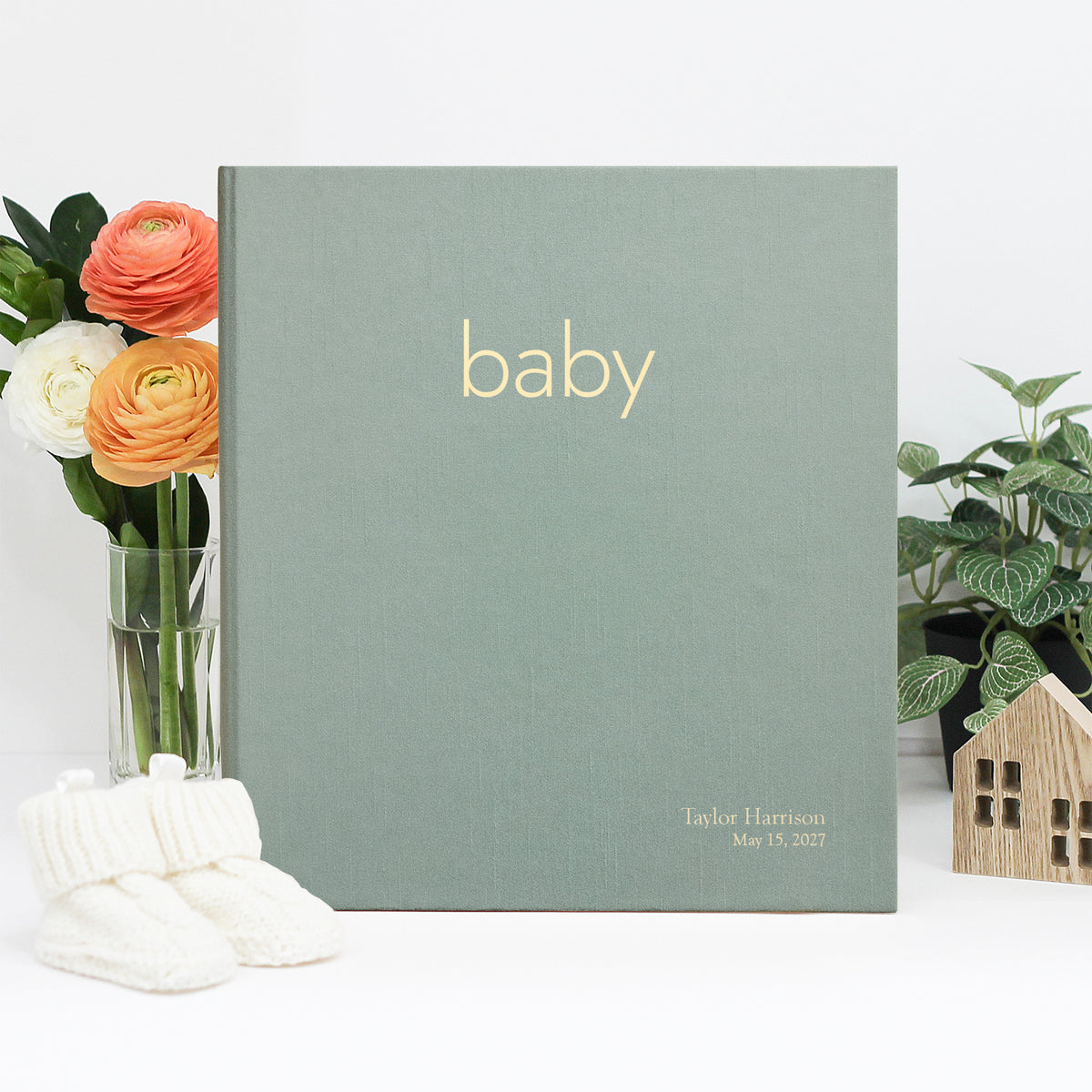 The Baby Memory Binder | Robin's Egg Blue Silk