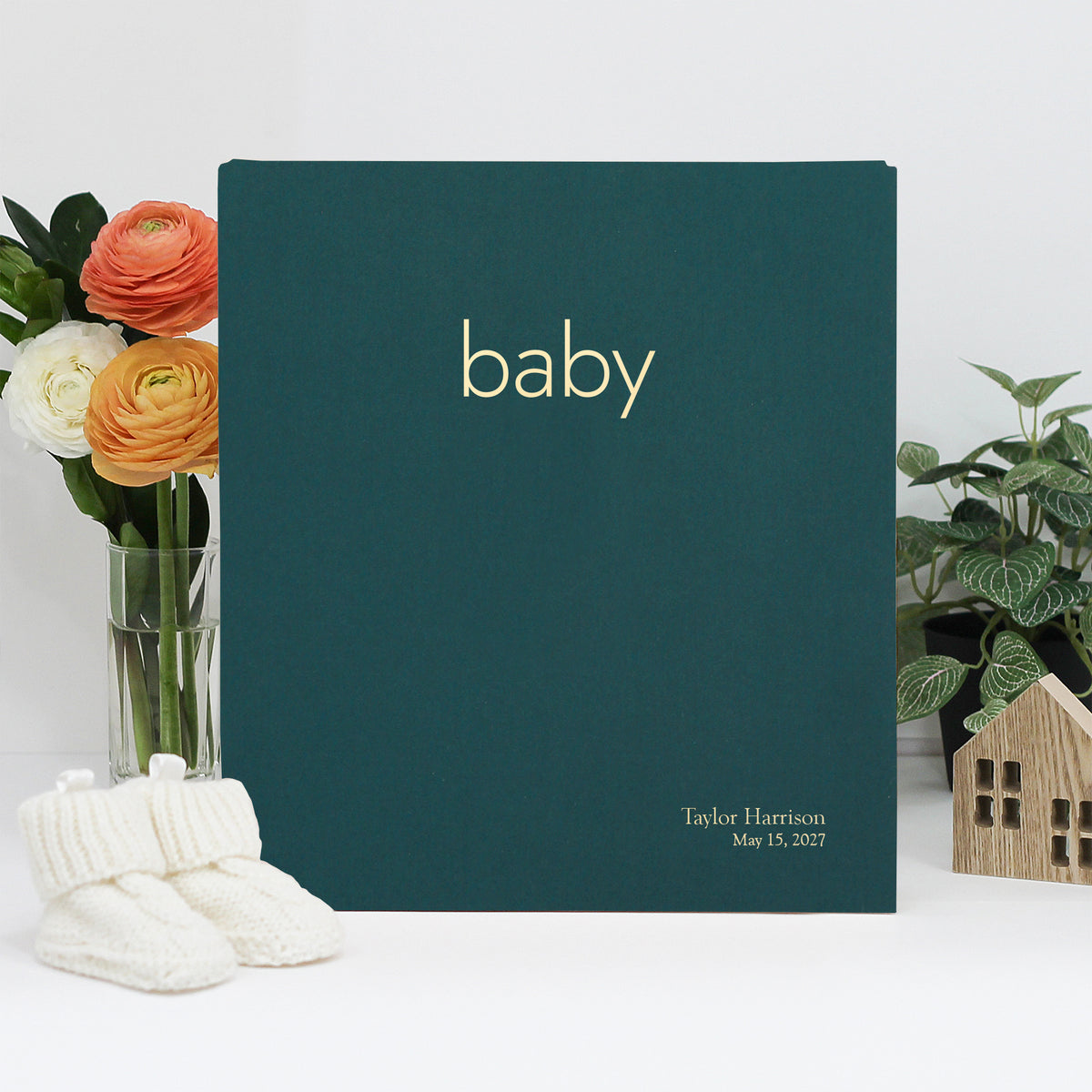 The Baby Memory Binder | Teal Blue Cotton