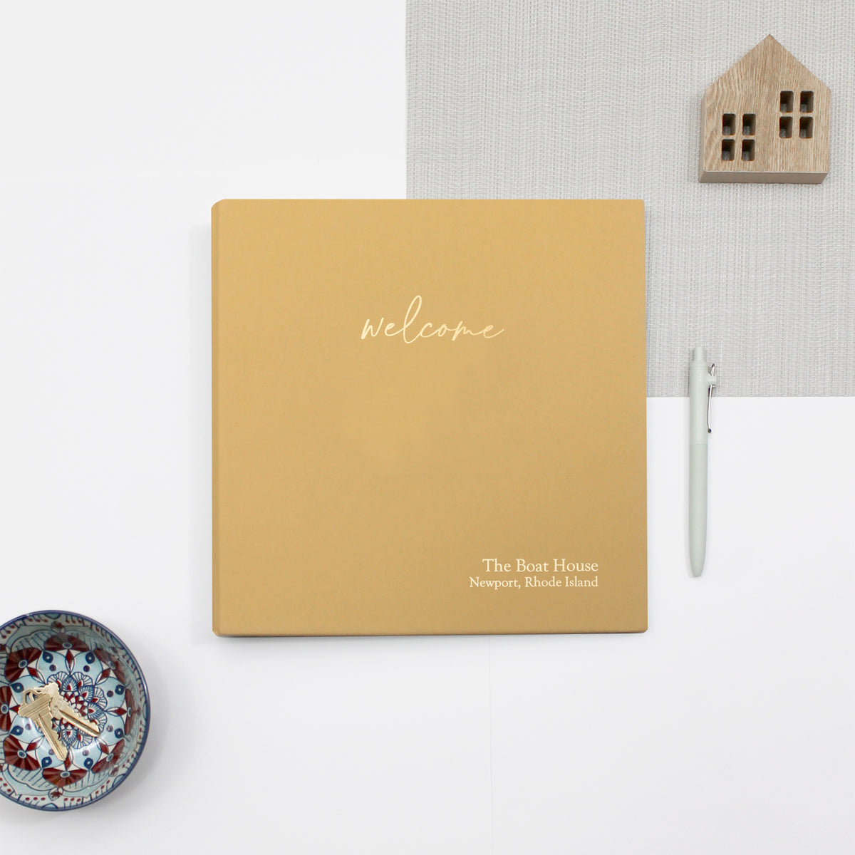 The Welcome Guestbook | Buttercup Yellow Cotton