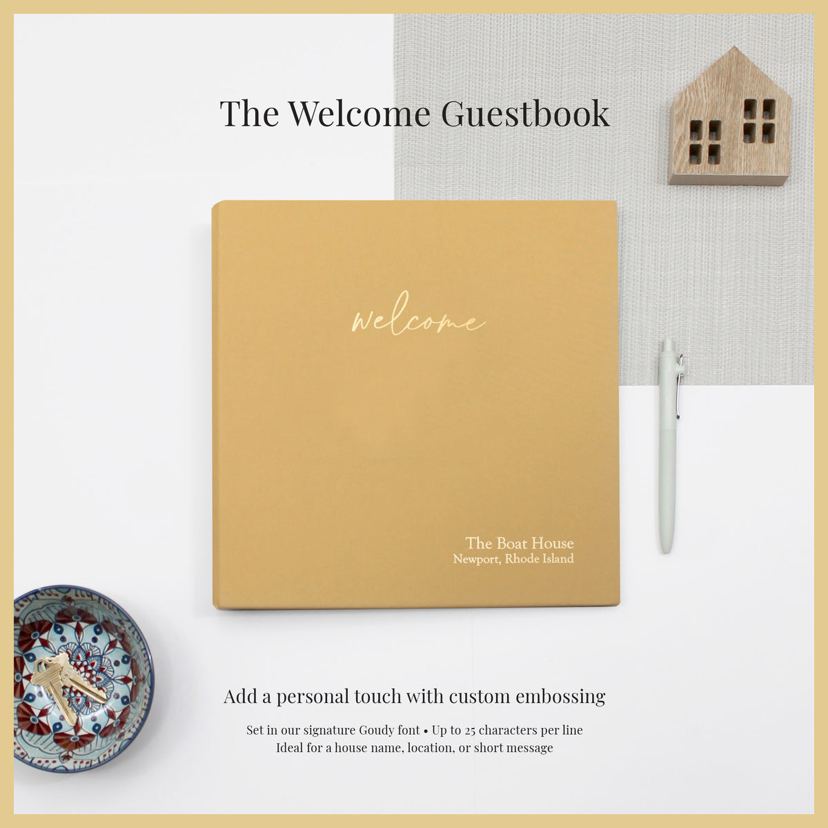 The Welcome Guestbook | Buttercup Yellow Cotton
