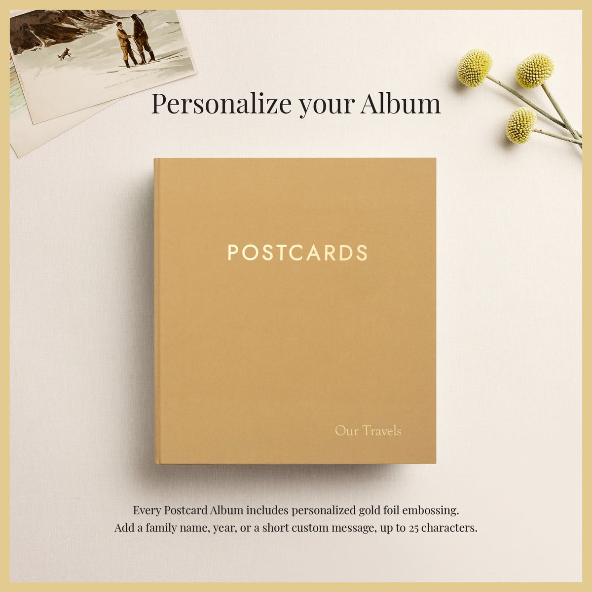 The Medium Postcard Album | Buttercup Yellow Cotton