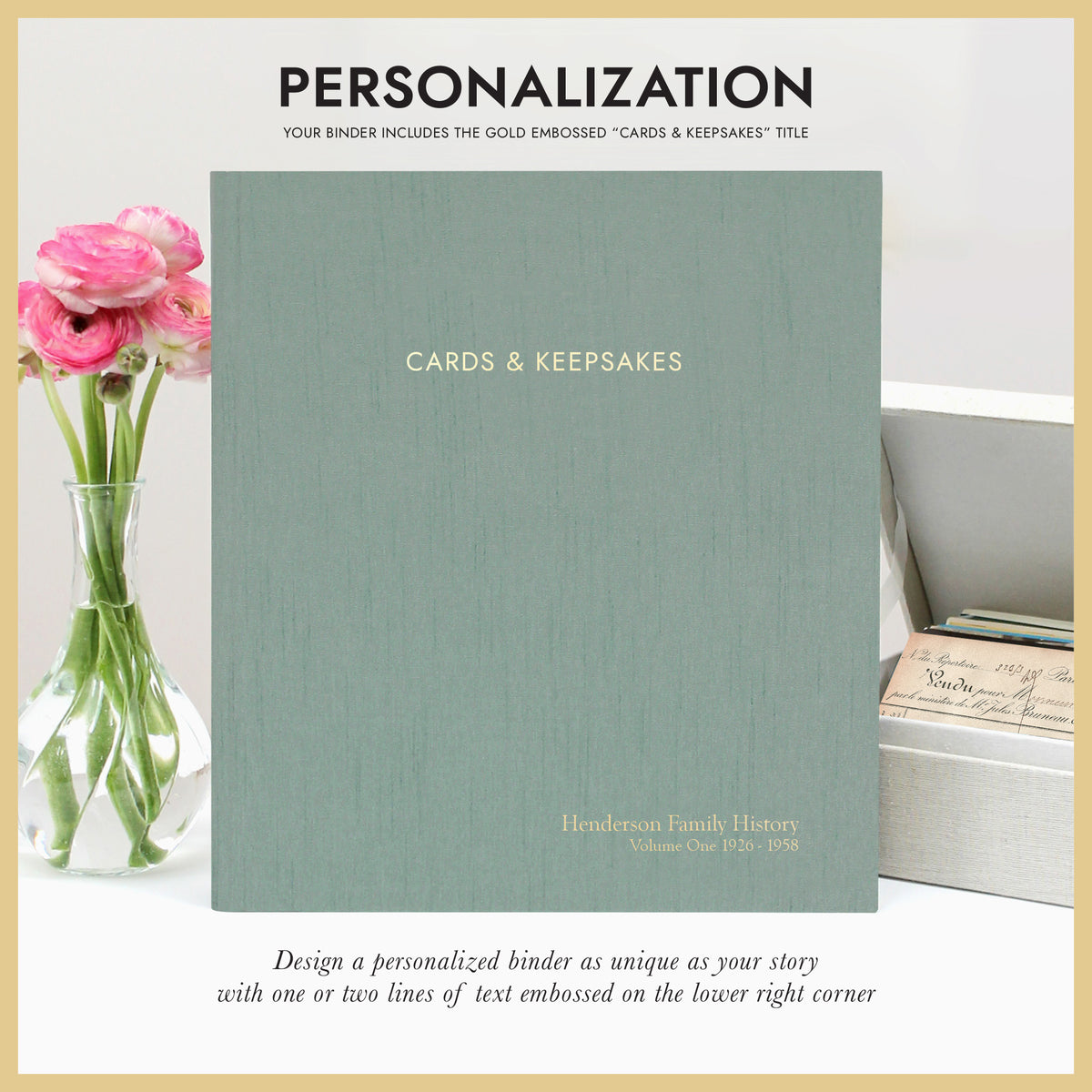 The Cards & Keepsakes Binder | Robin's Egg Blue Silk