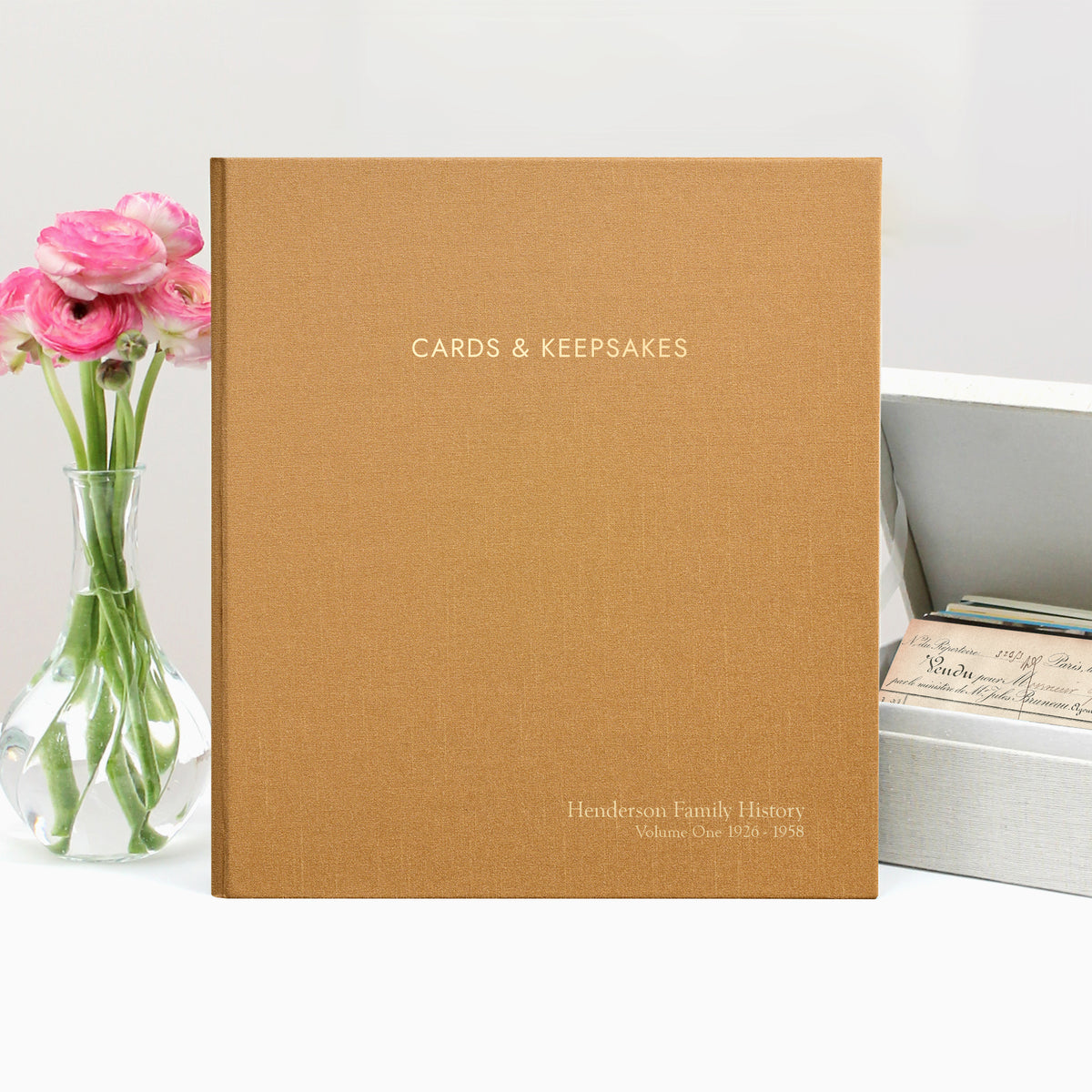 The Cards & Keepsakes Binder | Gold Silk
