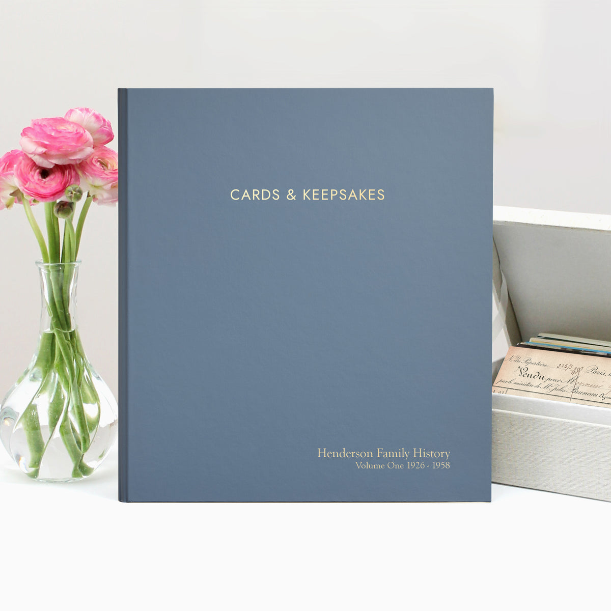 The Cards & Keepsakes Binder | Ocean Blue Vegan Leather