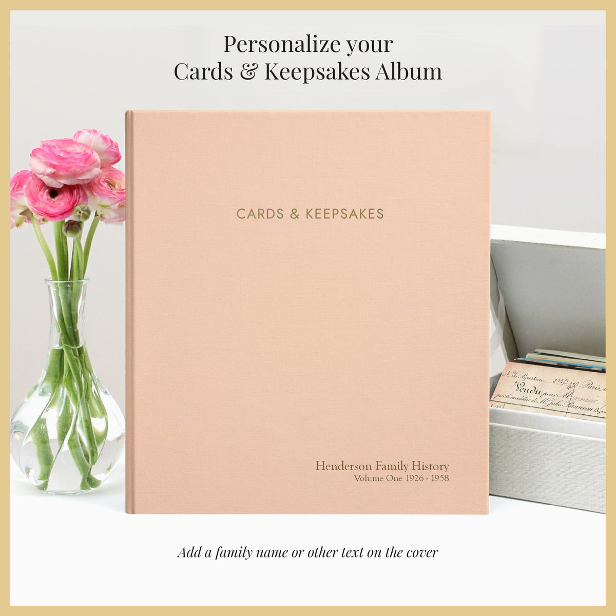 The Cards & Keepsakes Binder | Peachy Pink Cotton