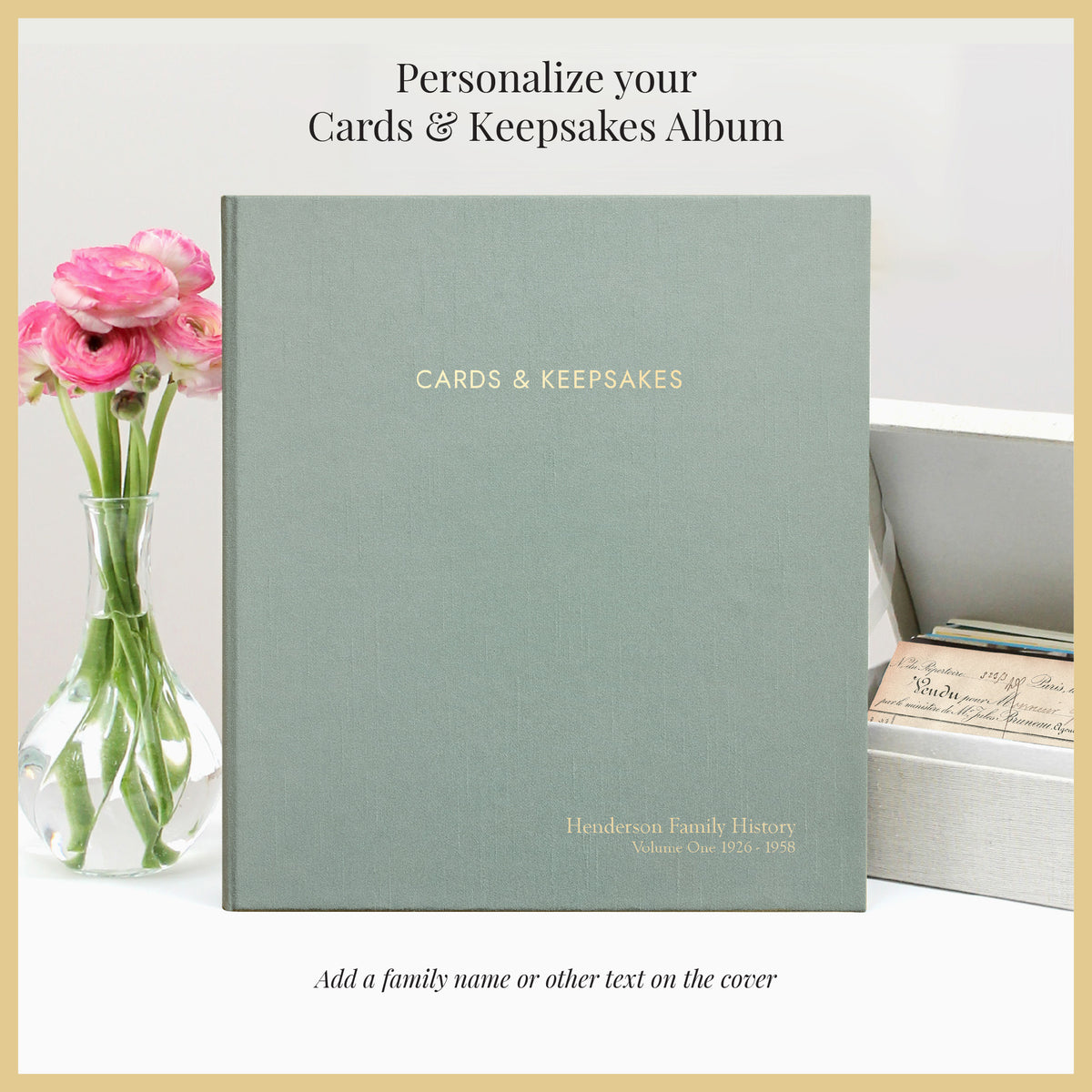The Cards & Keepsakes Binder | Robin's Egg Blue Silk