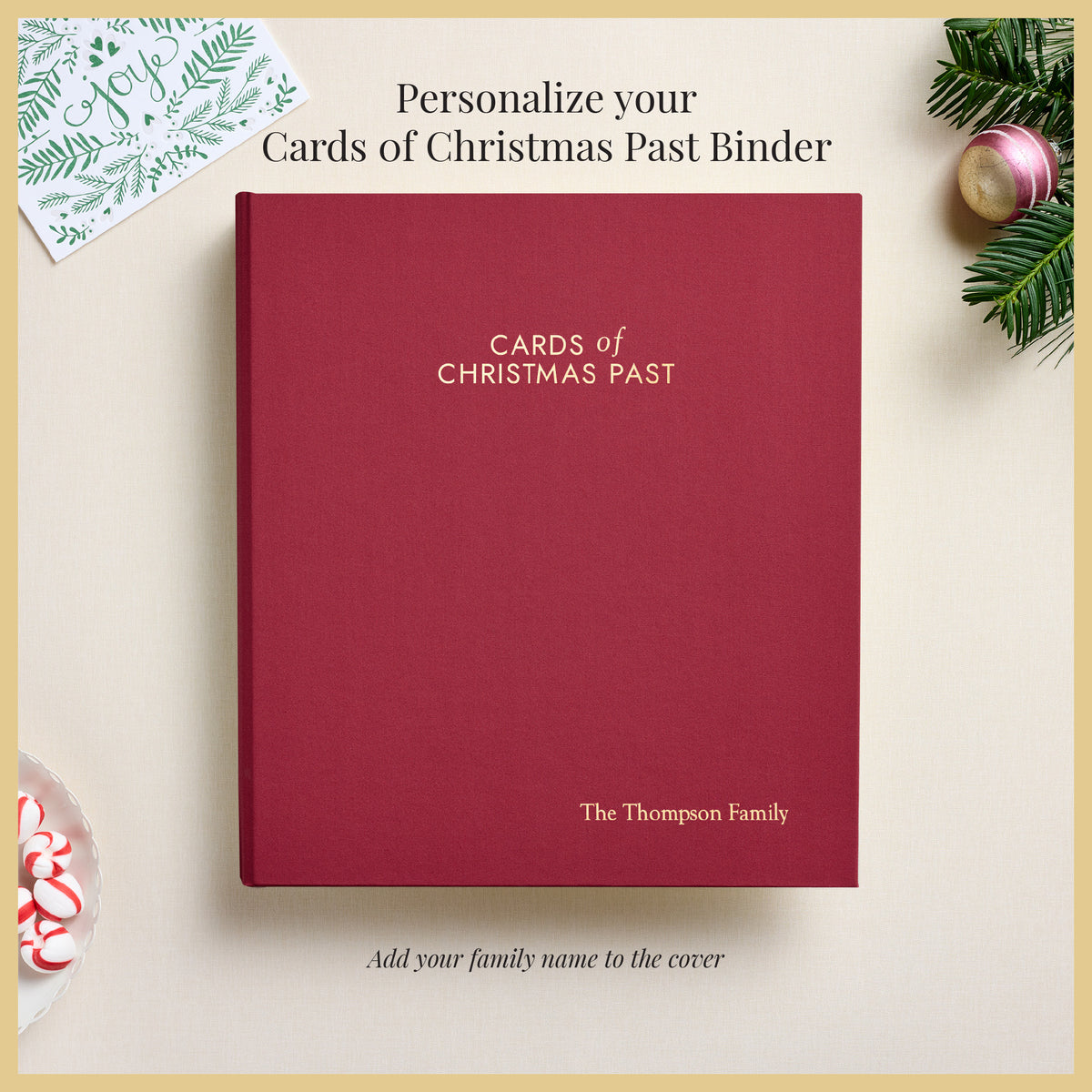 The Cards of Christmas Past Album | Cranberry Red Cotton
