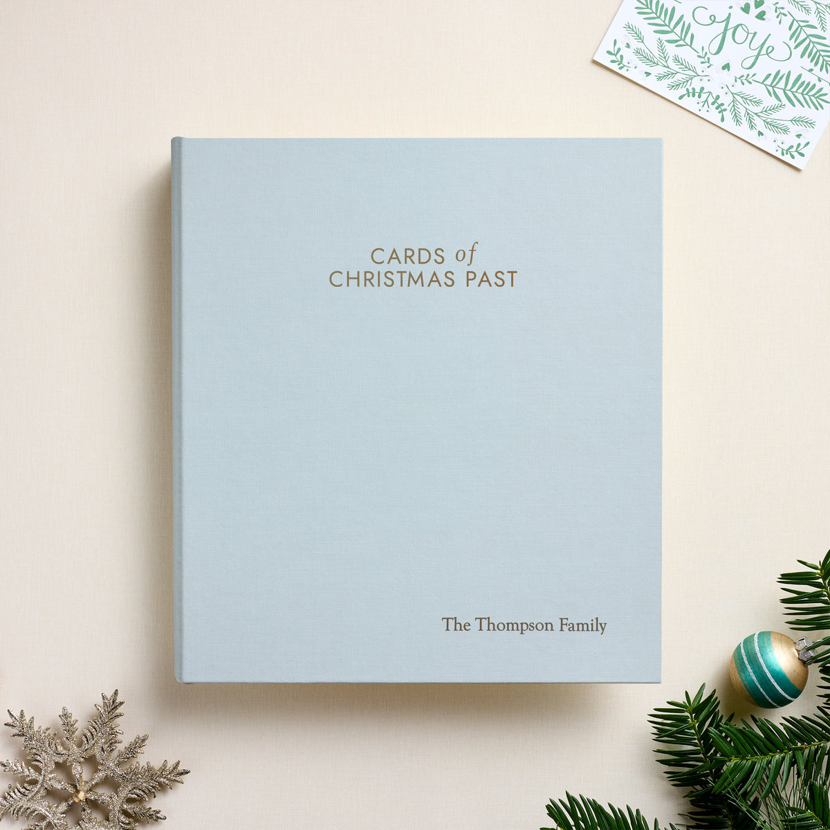 The Cards of Christmas Past Album | Light Blue Cotton