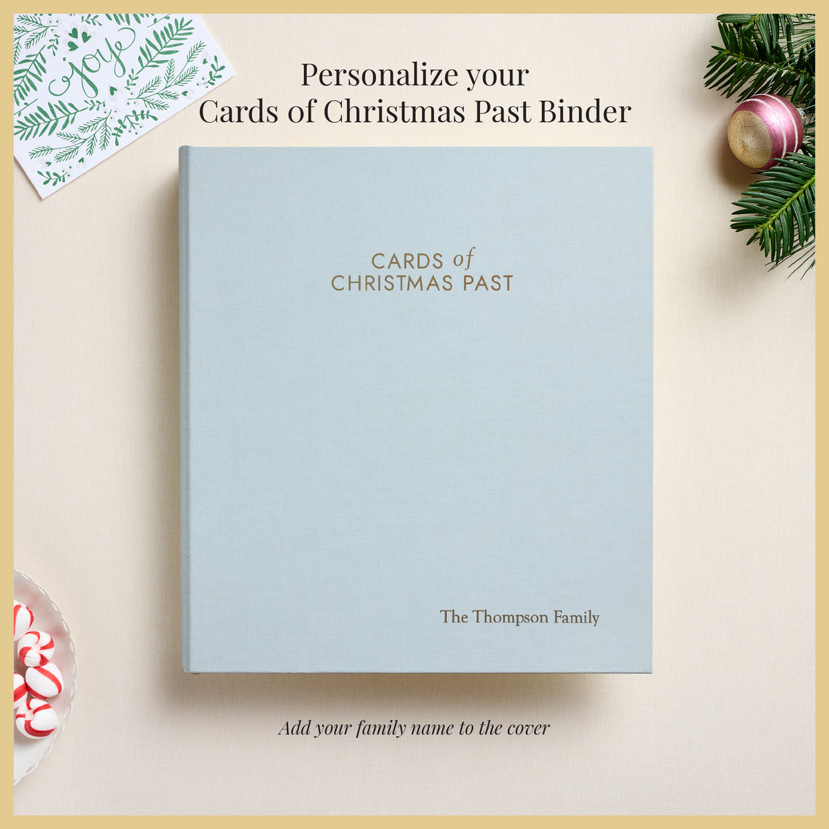 The Cards of Christmas Past Album | Light Blue Cotton