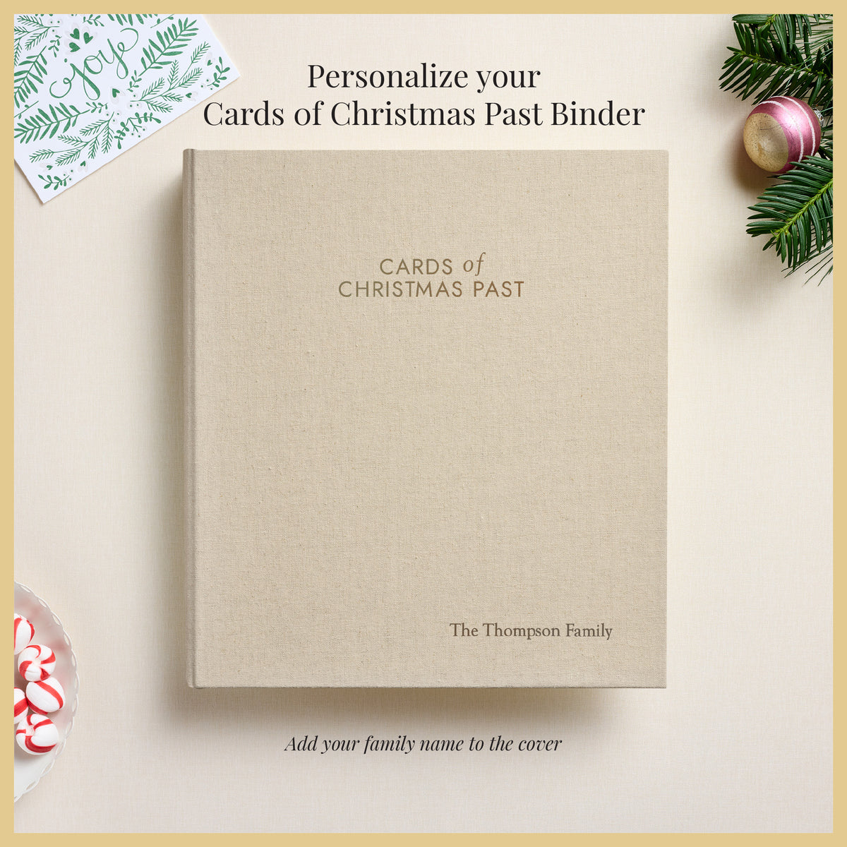 The Cards of Christmas Past Album | Natural Linen