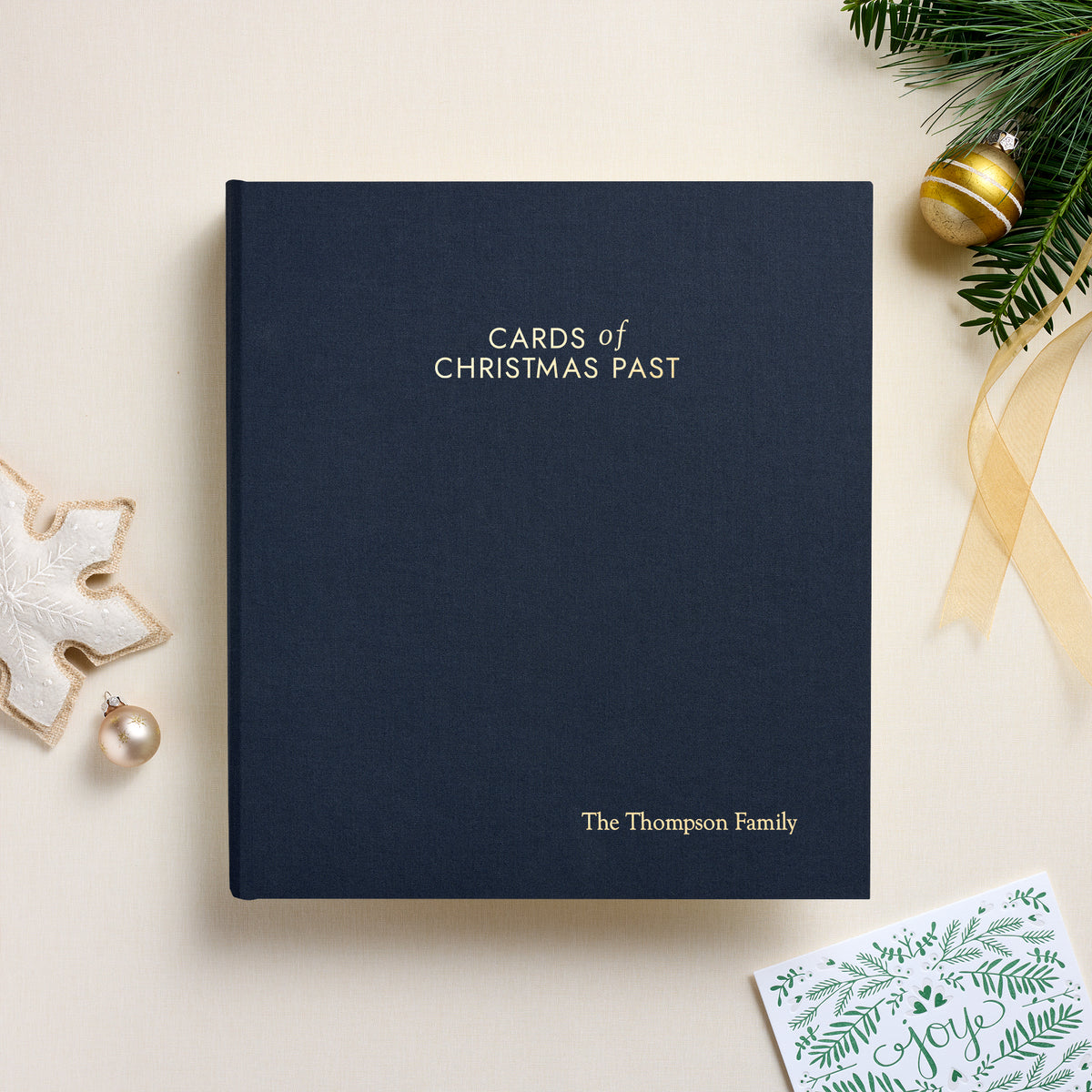The Cards of Christmas Past Album | Navy Blue Cotton