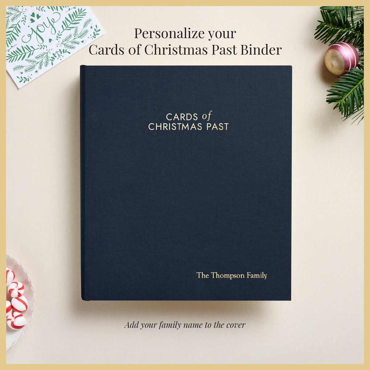 The Cards of Christmas Past Album | Navy Blue Cotton