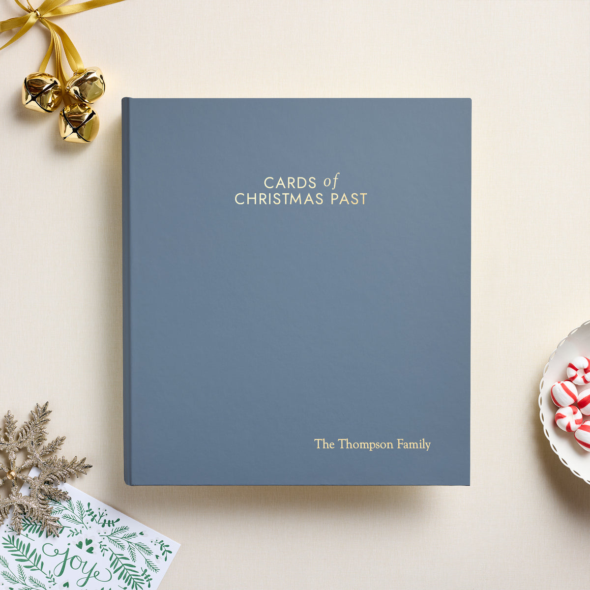 The Cards of Christmas Past Album | Ocean Blue Vegan Leather