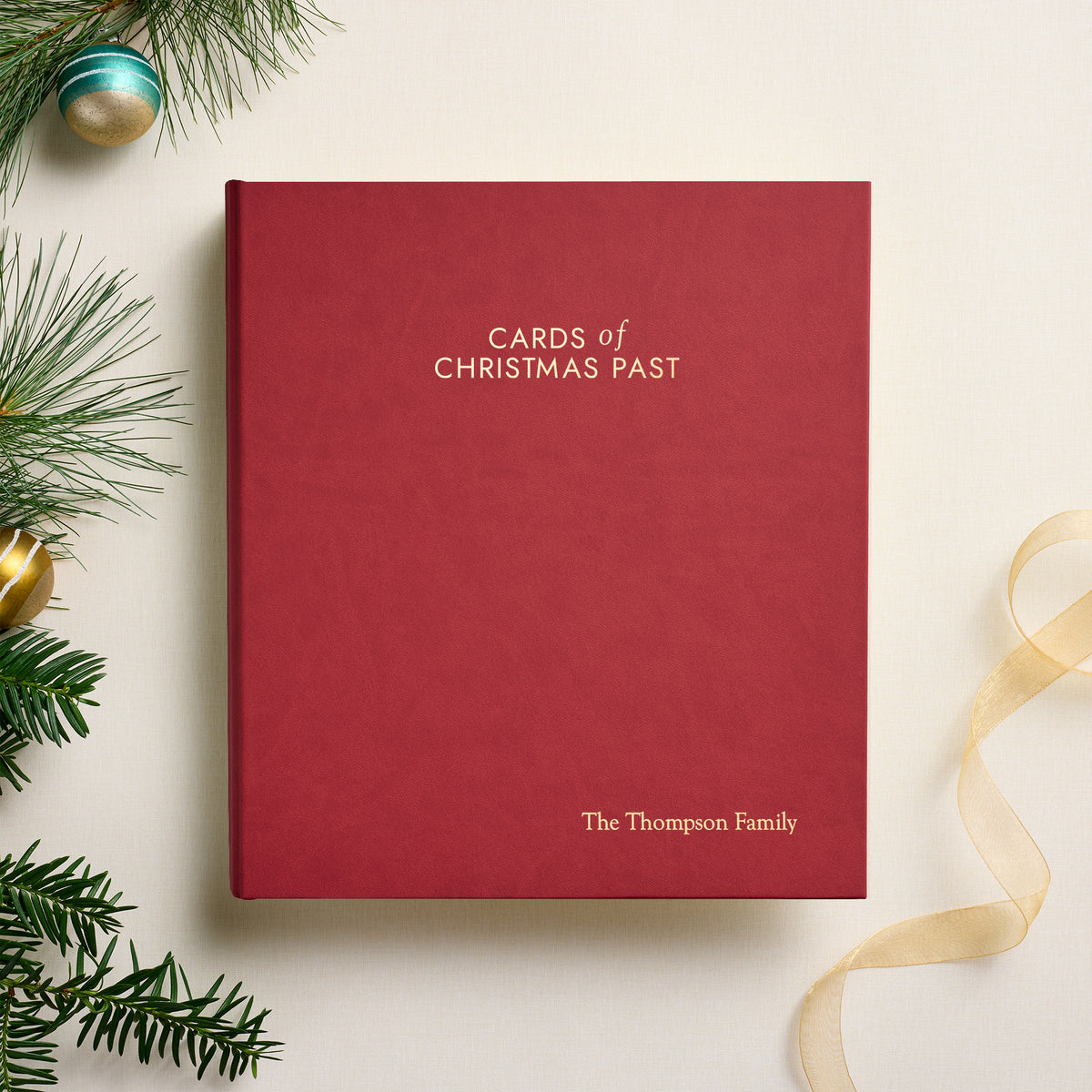 The Cards of Christmas Past Album | Red Vegan Leather