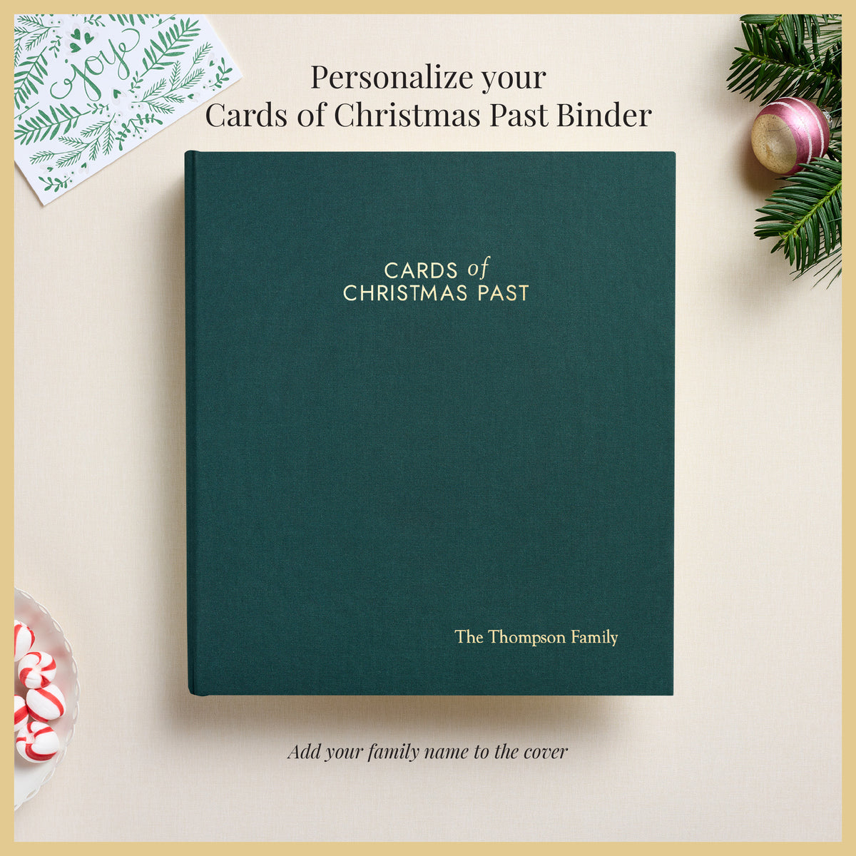 The Cards of Christmas Past Album | Teal Blue Cotton