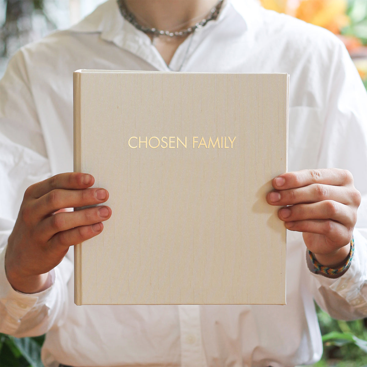 Chosen Family Album | Medium Photo Binder for 4 x 6 photos | with Champagne Silk Cover