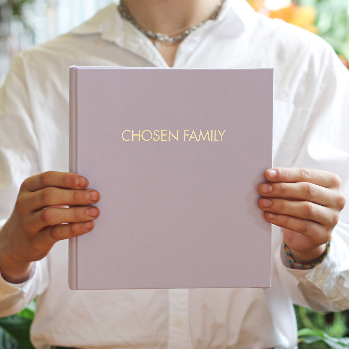 Chosen Family Album | Medium Photo Binder for 4 x 6 photos | with Lavender Cotton Cover