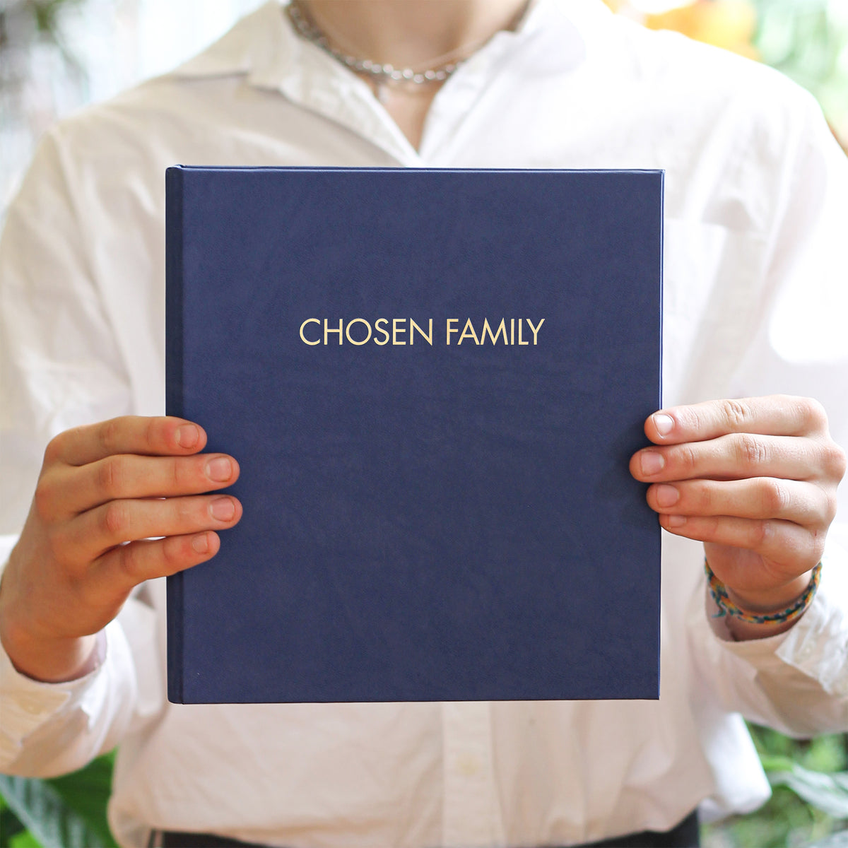 Chosen Family Album | Medium Photo Binder for 4 x 6 photos | with Indigo Vegan Leather Cover