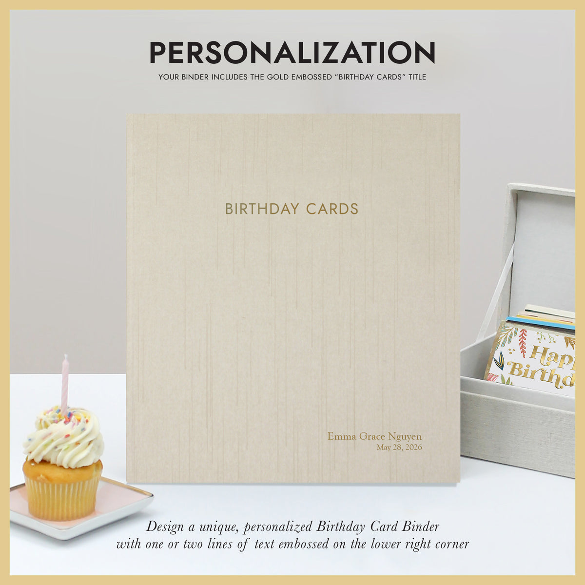 The Birthday Card Binder | Ivory Silk