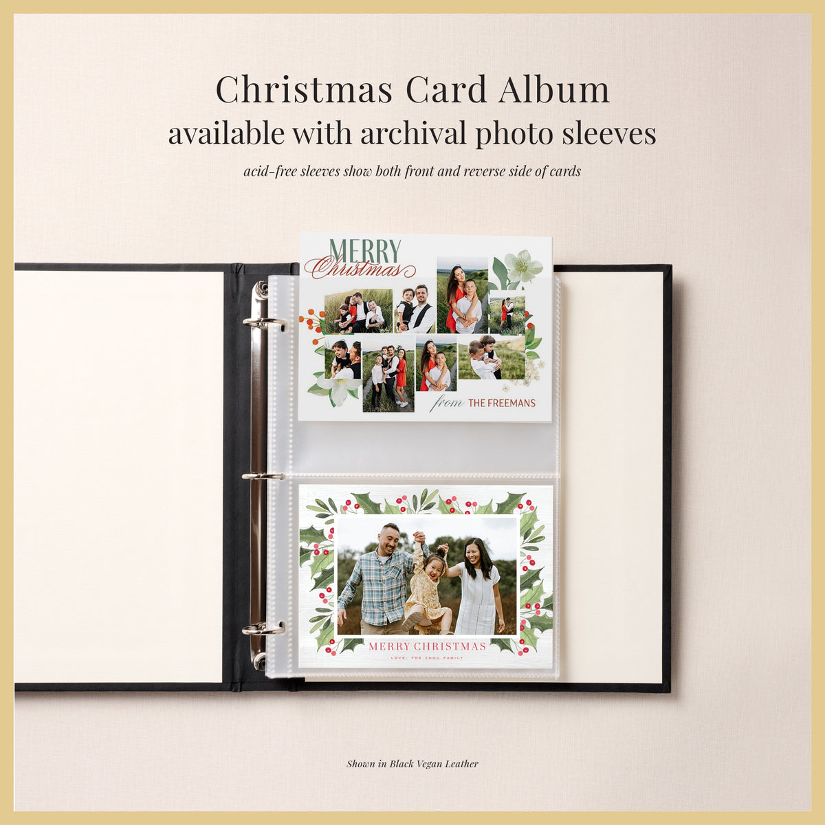 The Christmas Card Album | Teal Blue Cotton