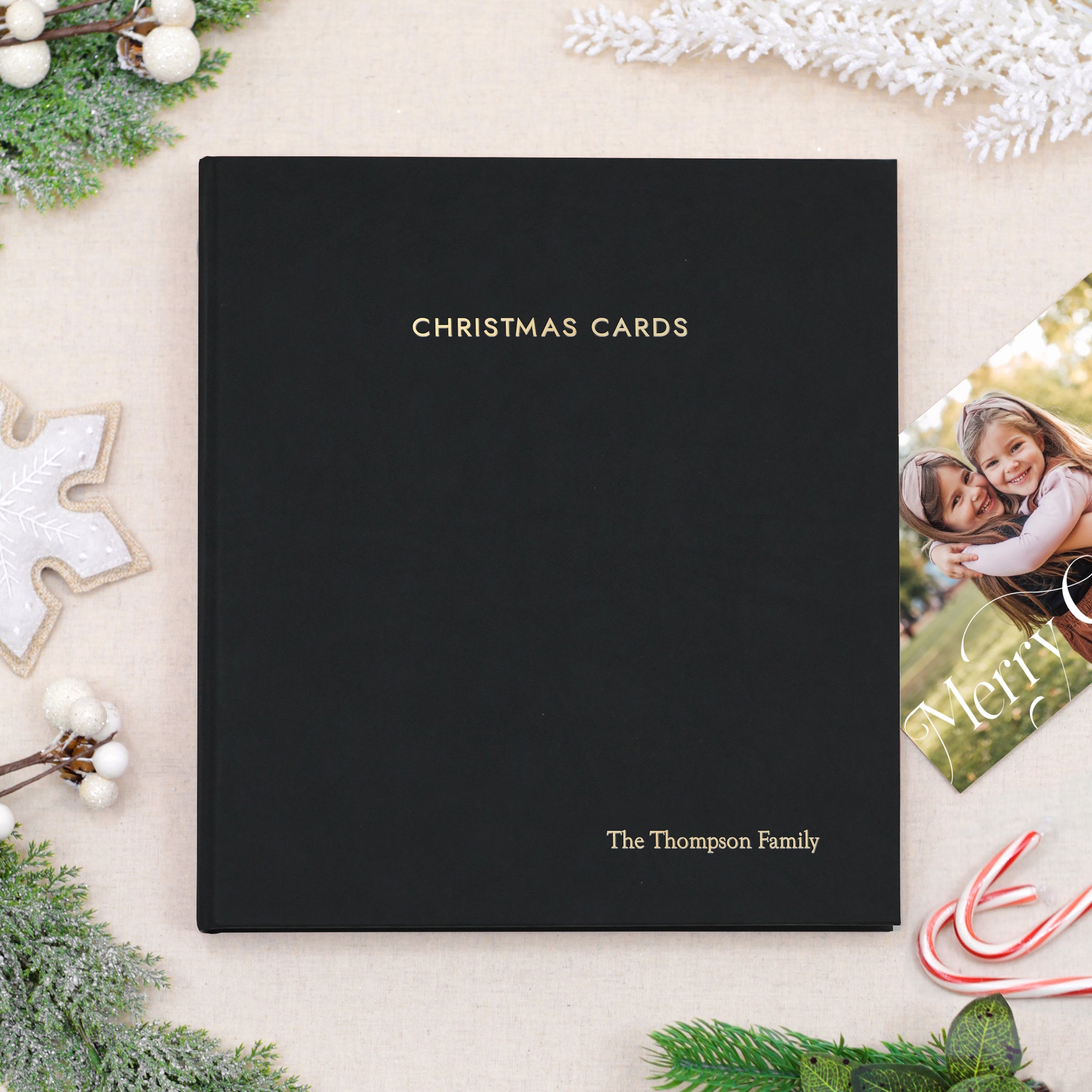 christmas card binder Christmas Card Album | Holiday Card Keepsake Binder