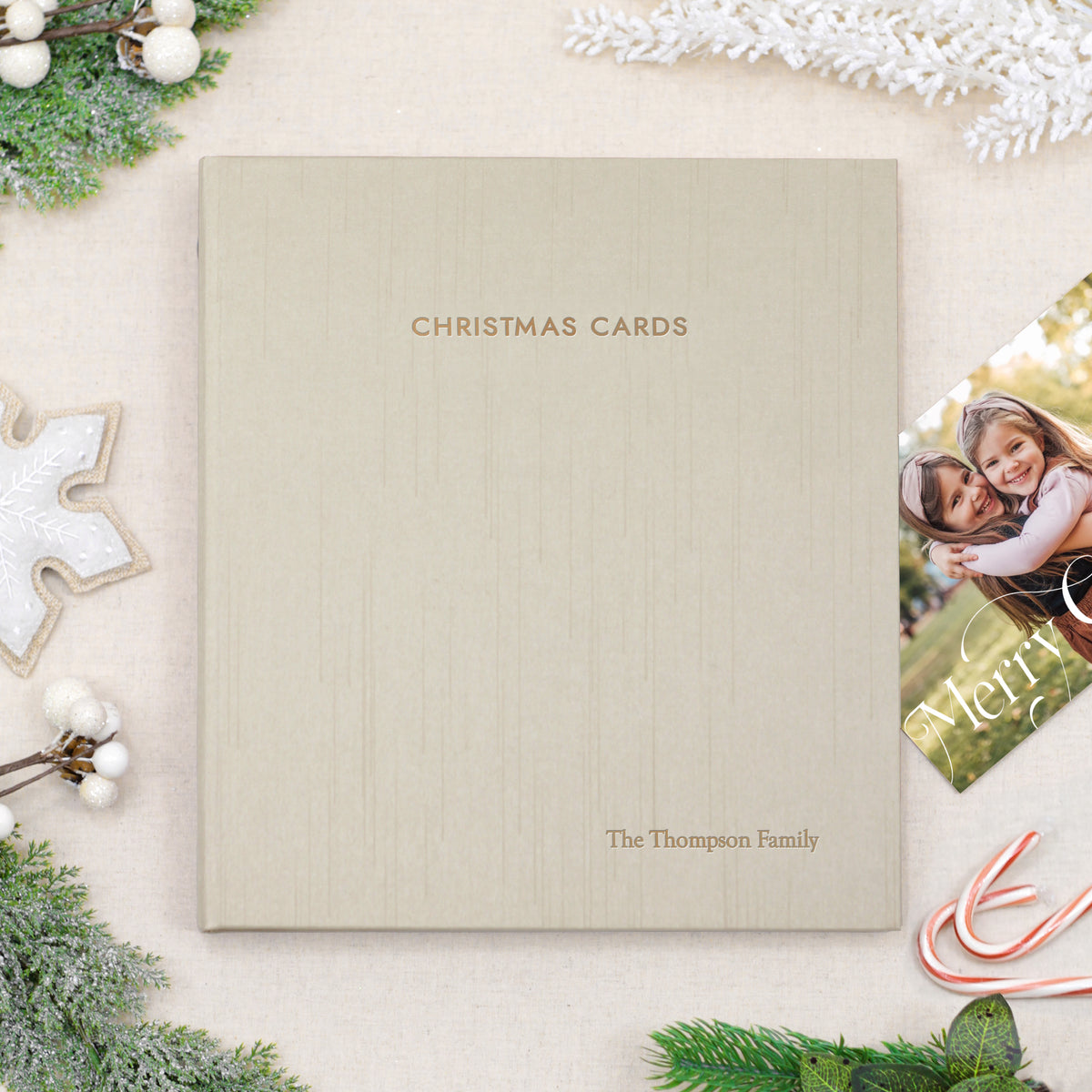 Christmas Card Album | Cover: Champagne Silk | Available Personalized