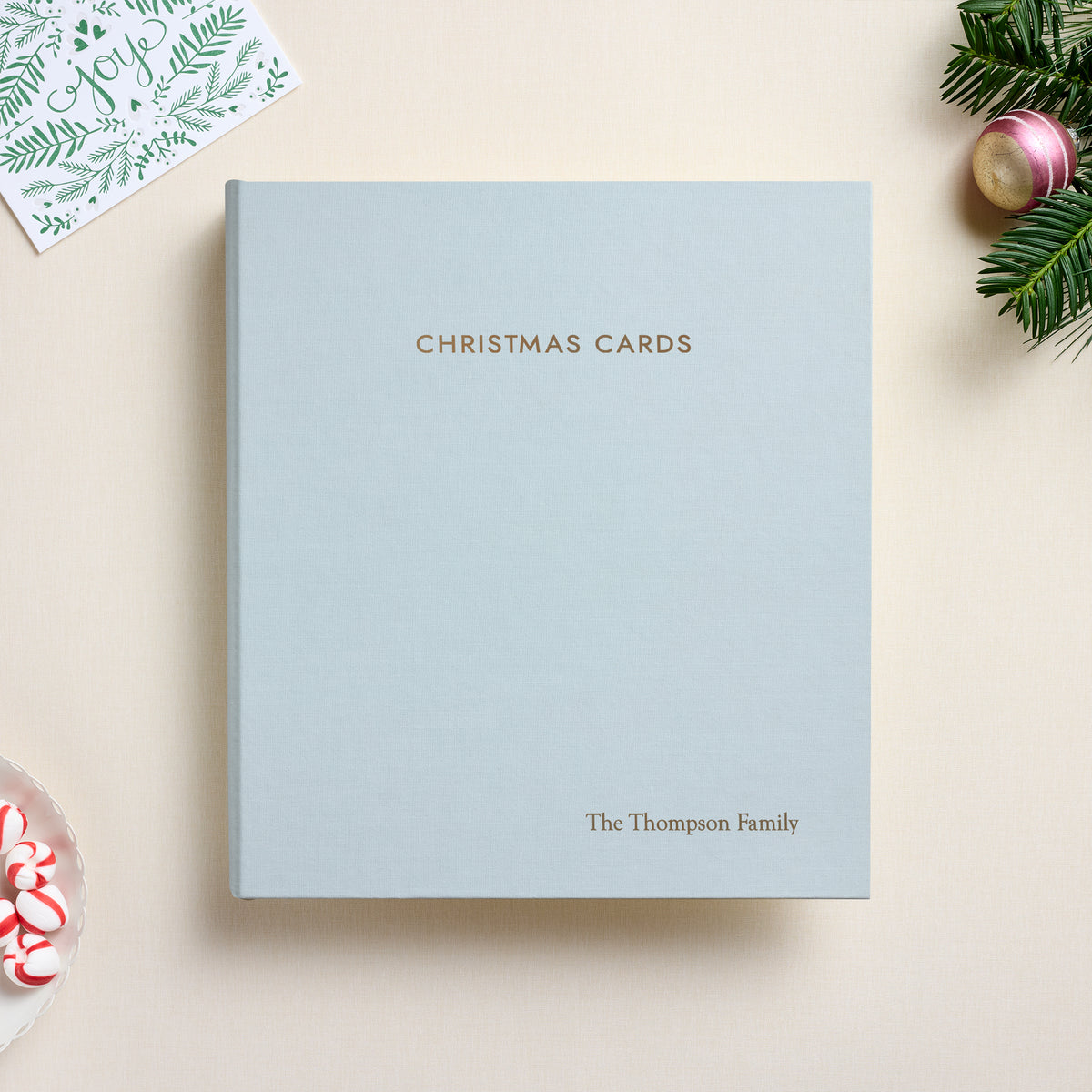 The Christmas Card Album | Light Blue Cotton