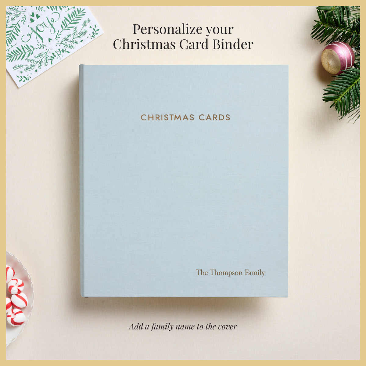 The Christmas Card Album | Light Blue Cotton