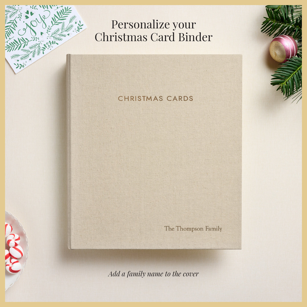 The Christmas Card Album | Natural Linen