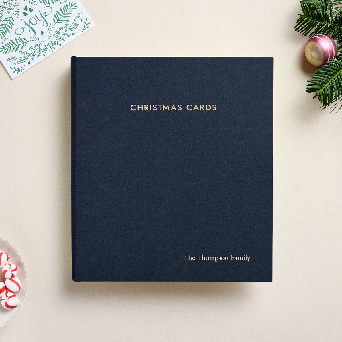 The Christmas Card Album | Navy Blue Cotton