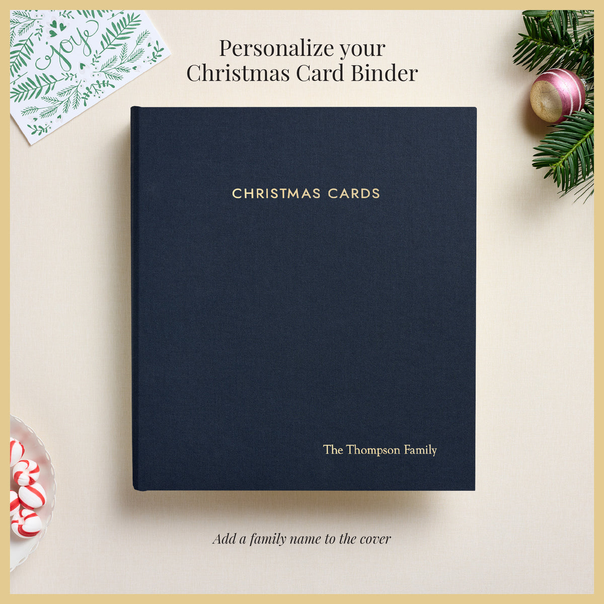 The Christmas Card Album | Navy Blue Cotton