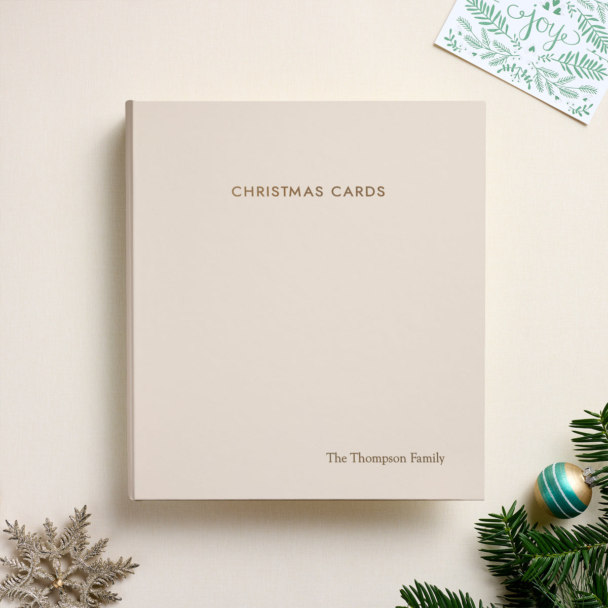 The Christmas Card Album | Pearl White Vegan Leather