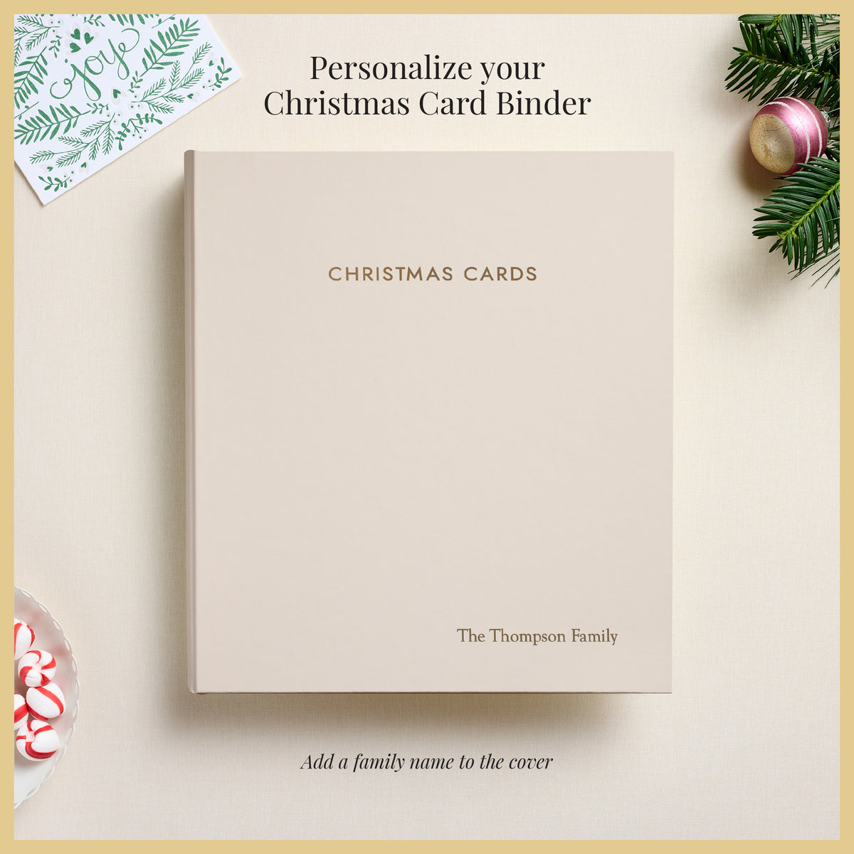 The Christmas Card Album | Pearl White Vegan Leather