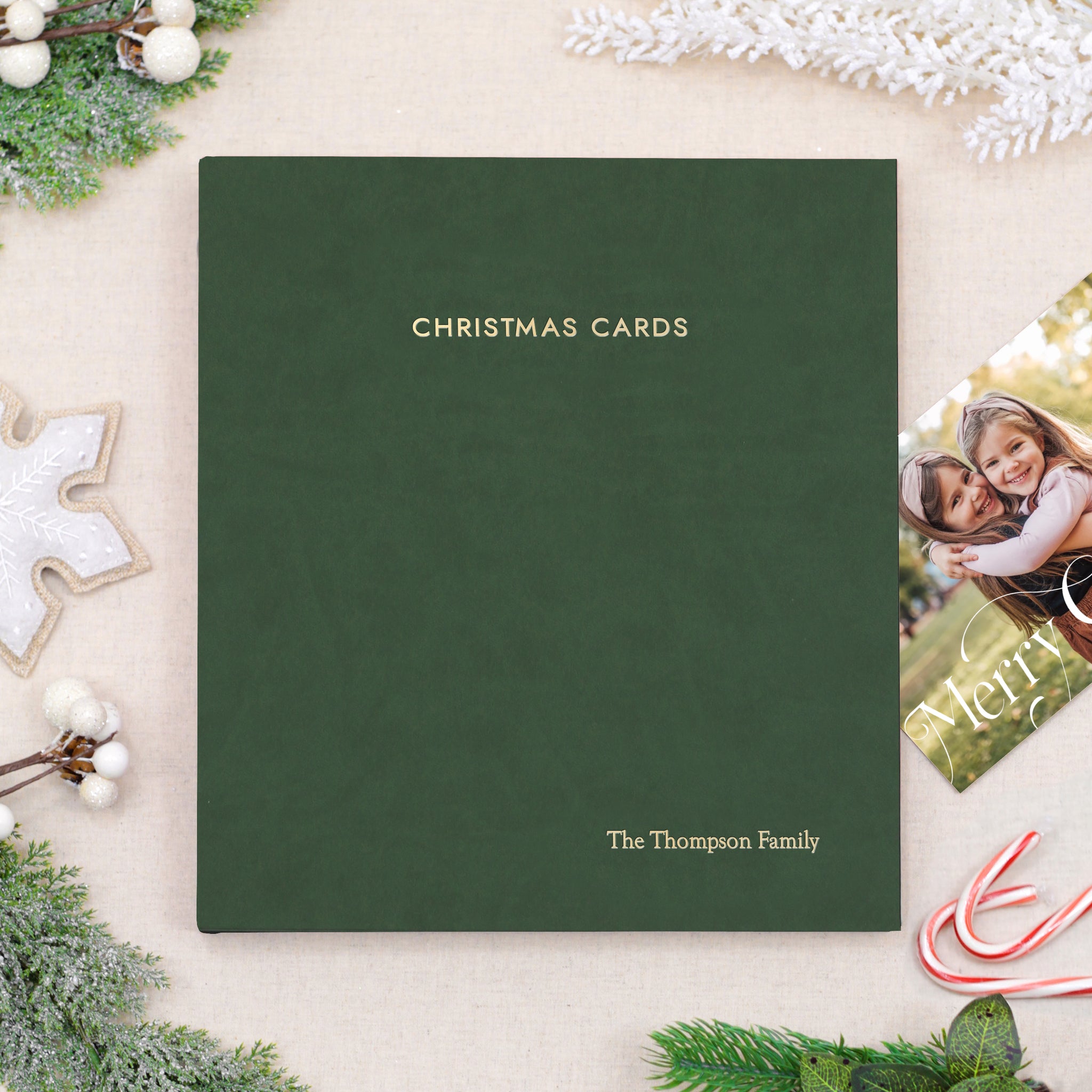 Christmas Card Album | Holiday Card Keepsake Binder | Rag & Bone Bindery Christmas Card Album | Holiday Card Keepsake Binder | Rag & Bone Bindery