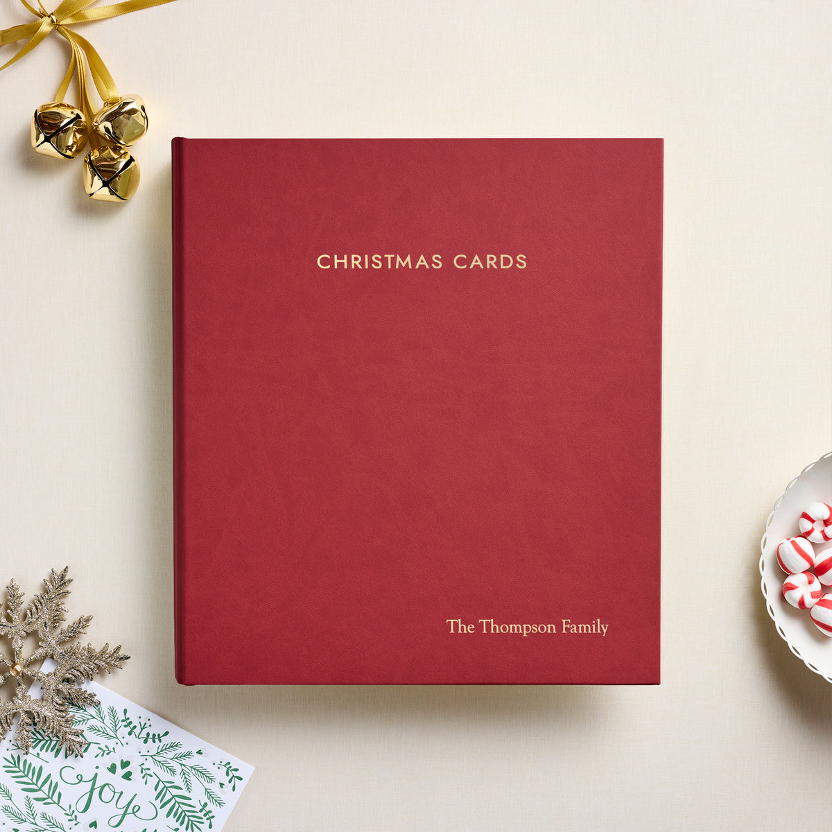 The Christmas Card Album | Red Vegan Leather
