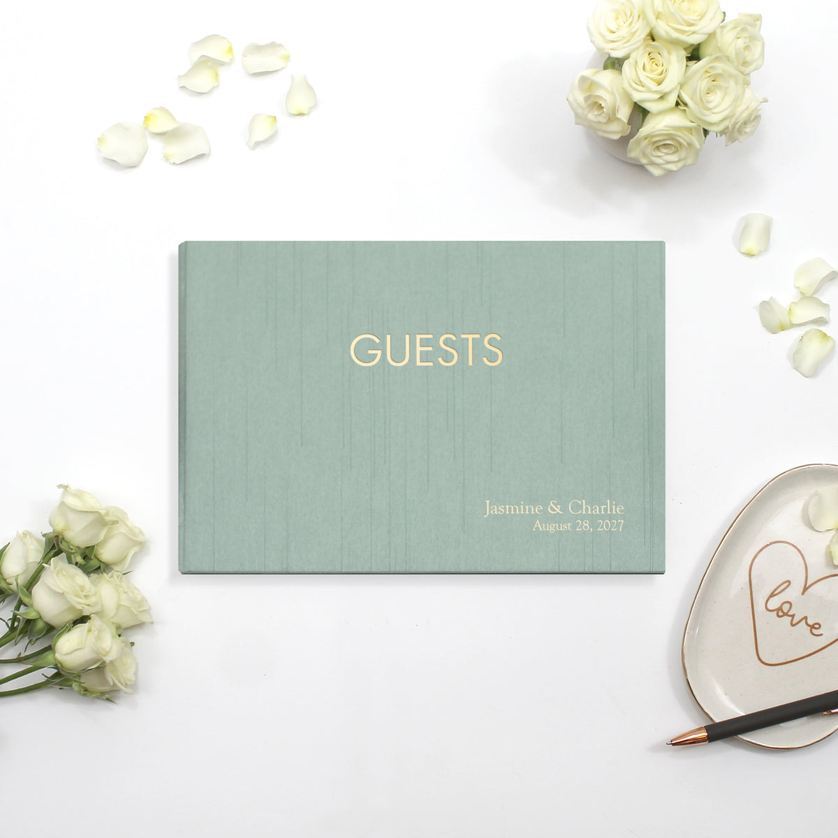 The Classic Guestbook | Robin's Egg Blue Silk