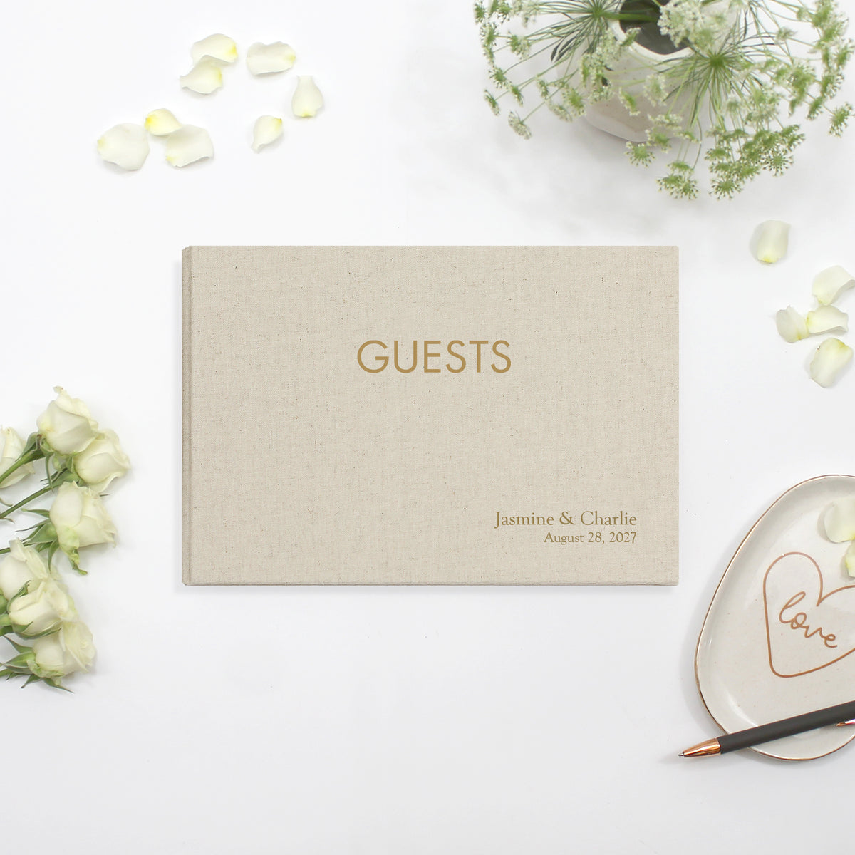 The Classic Guestbook | Natural Linen