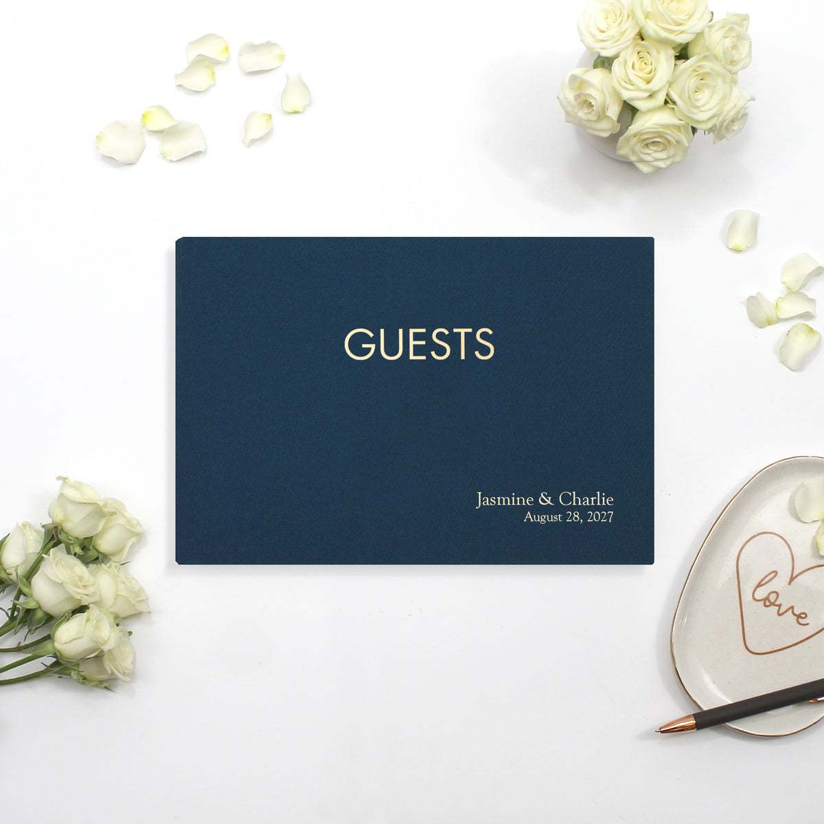 The Classic Guestbook | Navy Blue Cotton