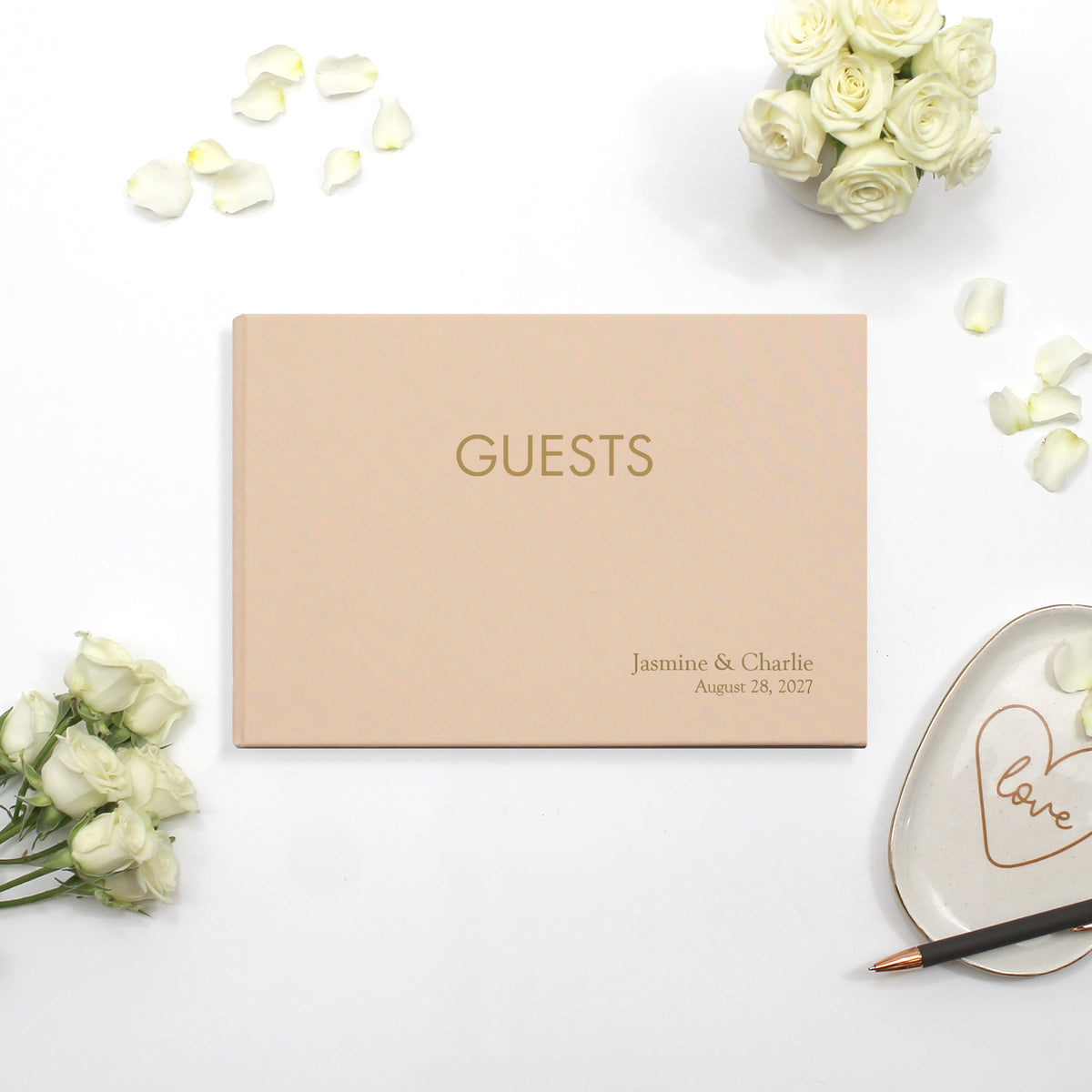 The Classic Guestbook | Peachy Pink Cotton